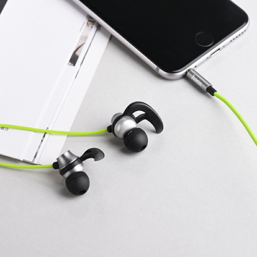 HOCO M35 Sincere Joy Universal Earphones With Microphone Green Wholesale