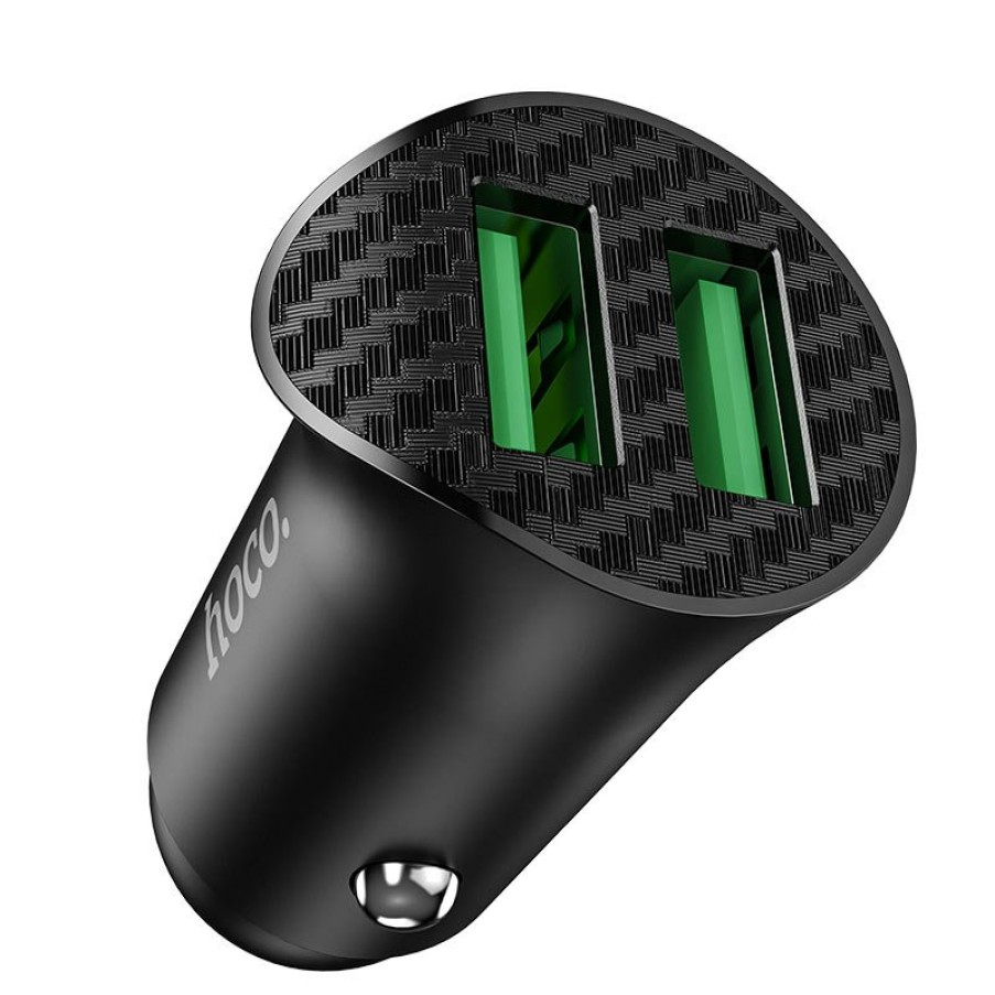 HOCO Car Charger "Z39 Farsighted" Qc3.0 Dual Port Black Wholesale