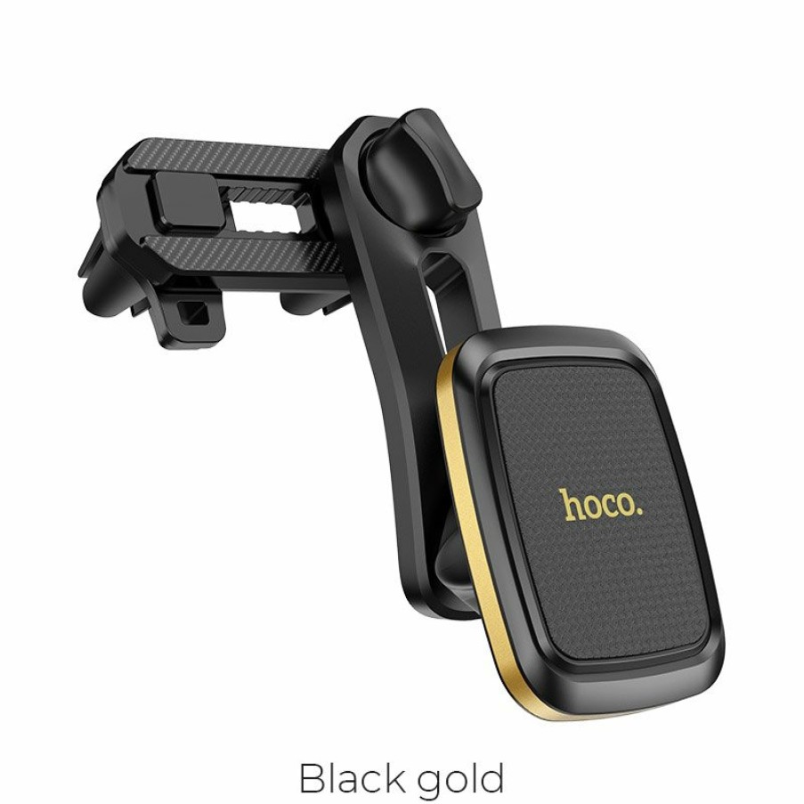 HOCO Ca57 Leader Car Holder Magnetic Air Outlet Black Gold Clearance