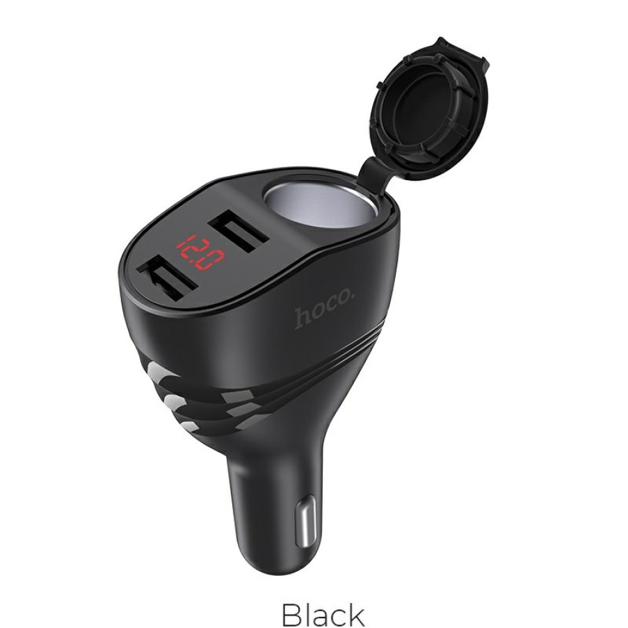 HOCO Z34 Thunder Power Car Charger Dual Usb Output Black Online